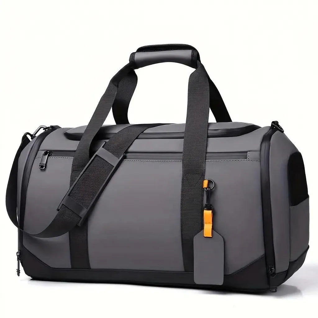 Sac de voyage homme multifonction, coloris gris