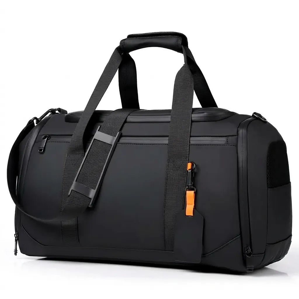 Sac de voyage homme multifonction, coloris noir