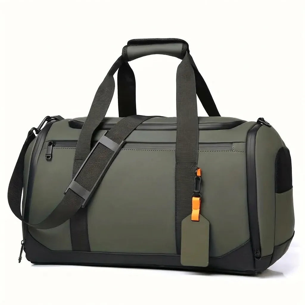 Sac de voyage homme multifonction, coloris vert