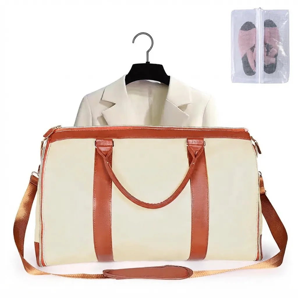 Sac de voyage pliable femme, coloris beige