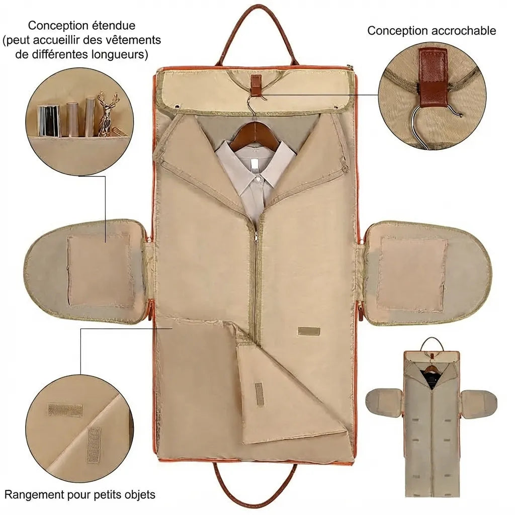 Sac de voyage pliable femme, ouvert