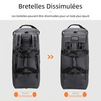 Bretelles du sac de voyage à roulettes 80 litres