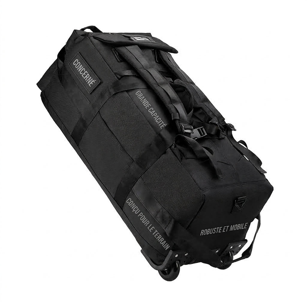 Sac de voyage à roulettes 80 litres, coloris noir