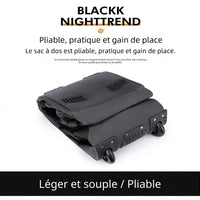 Sac de voyage à roulettes 80 litres, replié