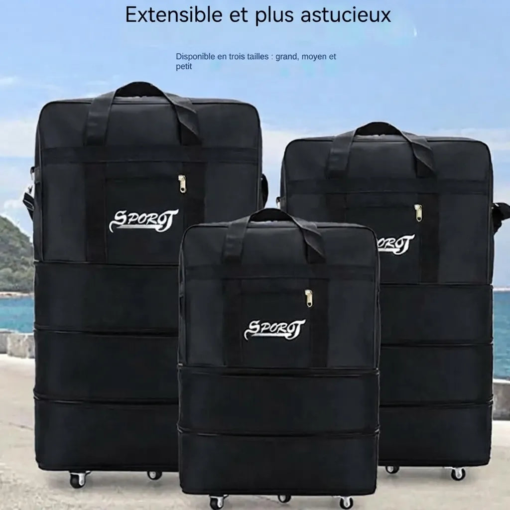 Sac de voyage pliable à roulettes, présentation générale