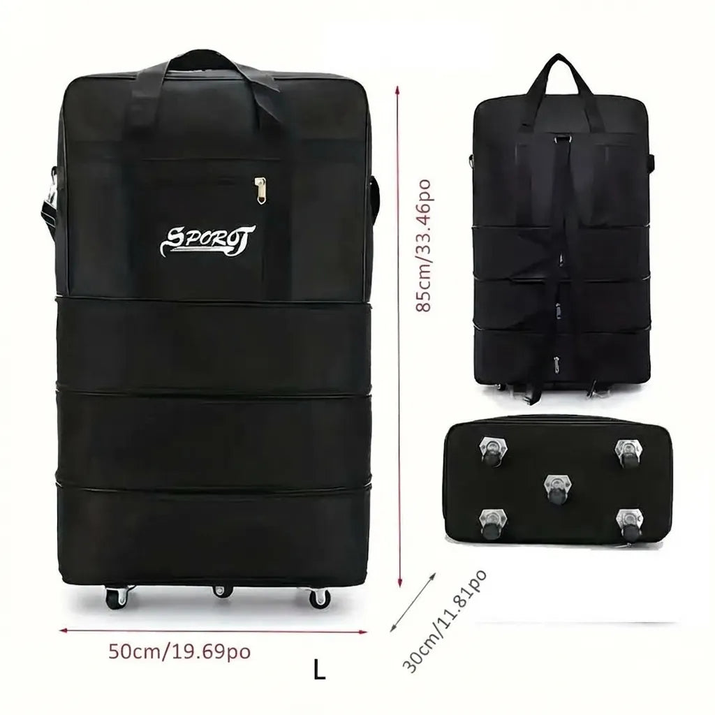 Sac de voyage à roulettes, taille L, dimensions