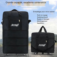 Sac de voyage pliable à roulettes, utilisation en voyage
