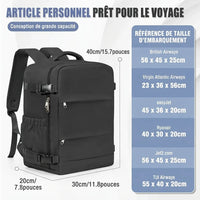 Sac de voyage sous vide, dimensions selon compagnies aériennes