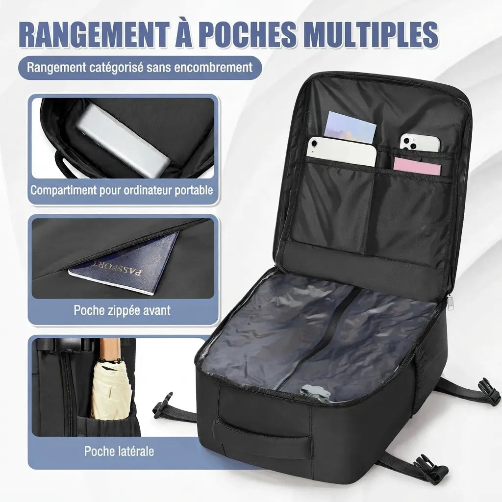 Sac de voyage sous vide, poches intérieures multiples