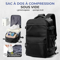 Mise en marche de la pompe électrique du sac de voyage sous vide