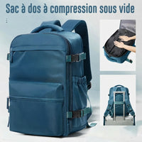 Sac de voyage sous vide avec pompe, coloris bleu paon