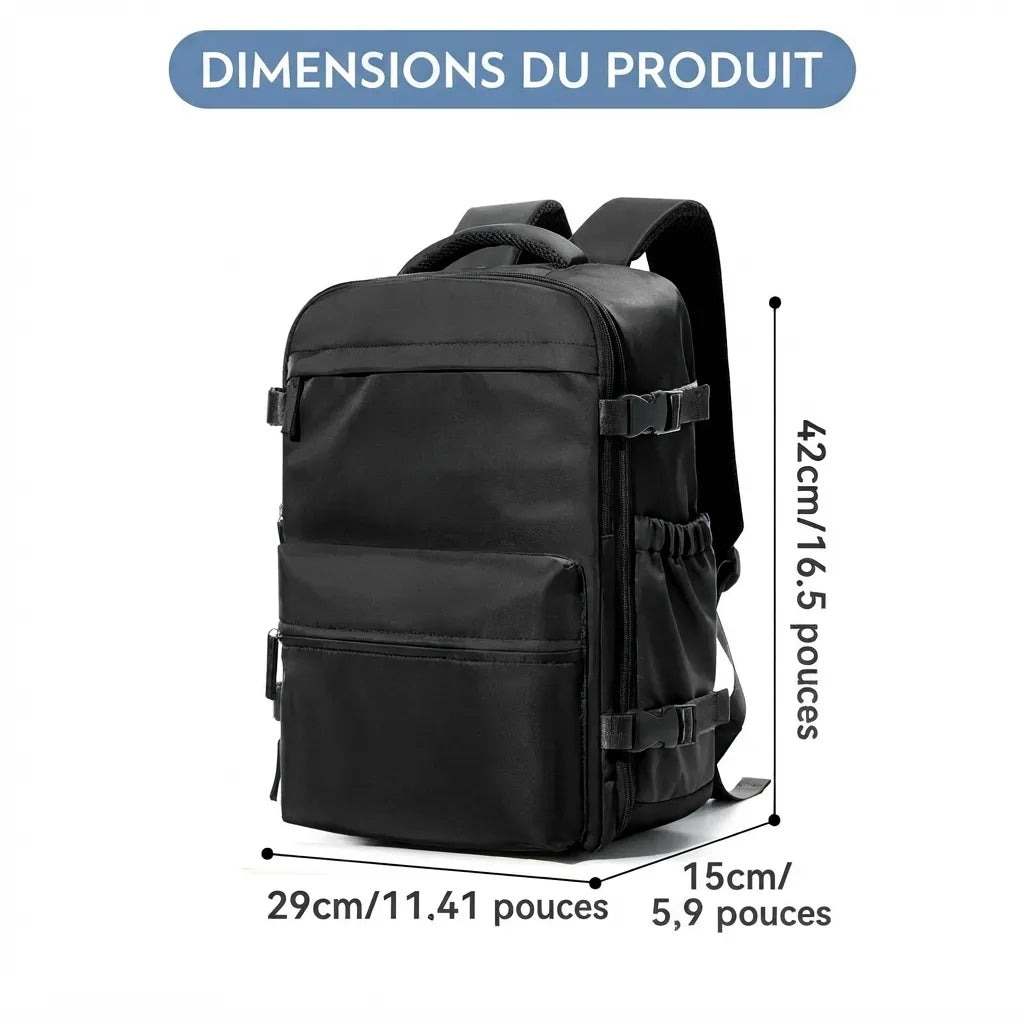 Sac de voyage sous vide avec pompe, dimensions du produit