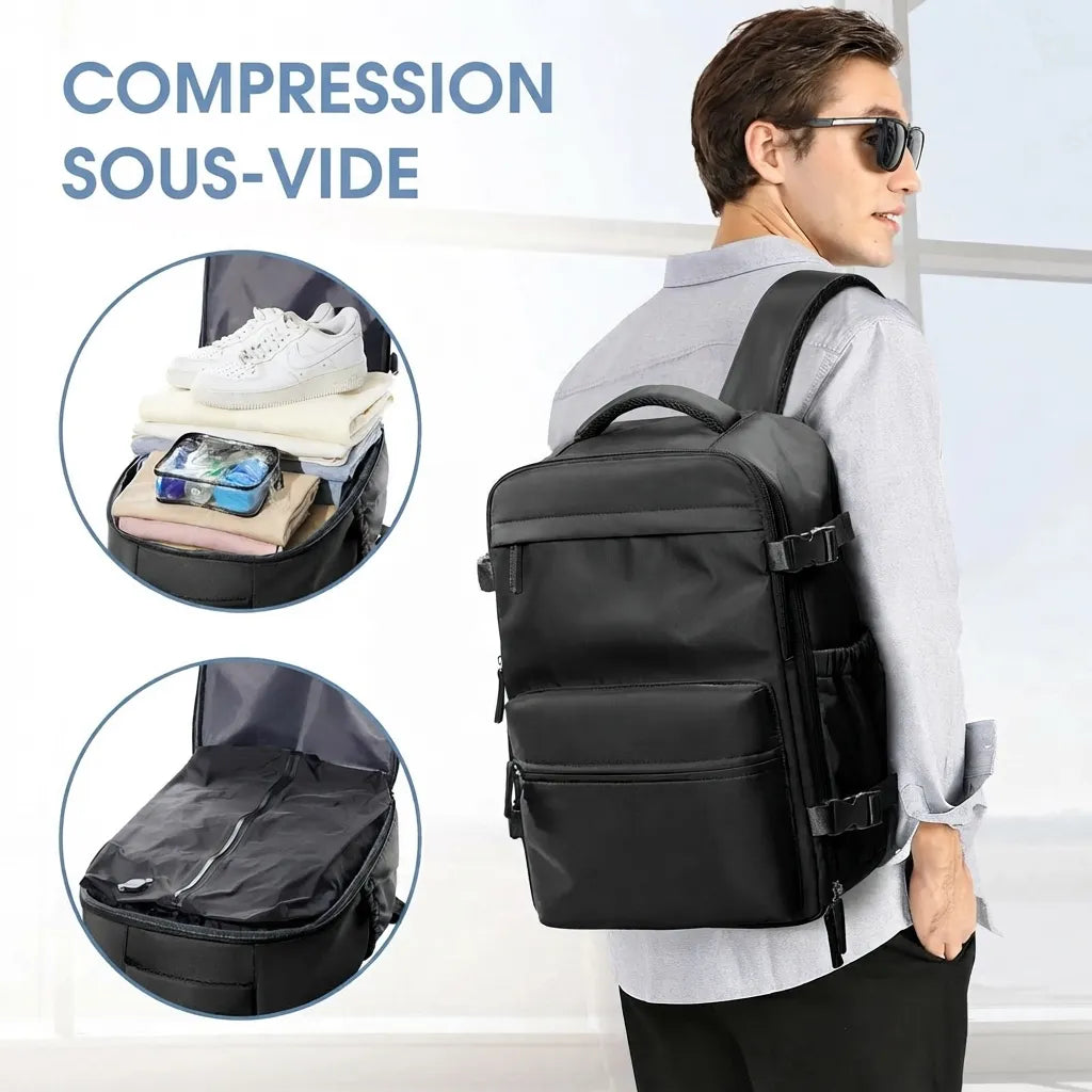 Sac de voyage sous vide avec pompe, porté dos