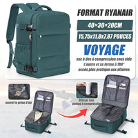 Sac de voyage sous vide, coloris bleu vert