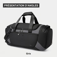 Sac de voyage homme sport, coloris gris, plusieurs angles
