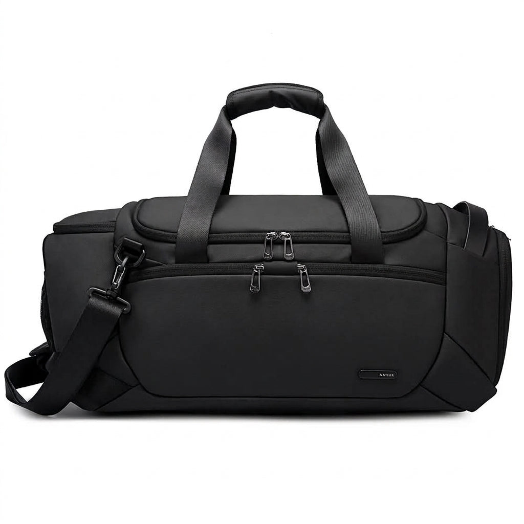Sac de voyage homme sport, coloris noir, vue de face