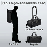 Sac de voyage homme sport, porté