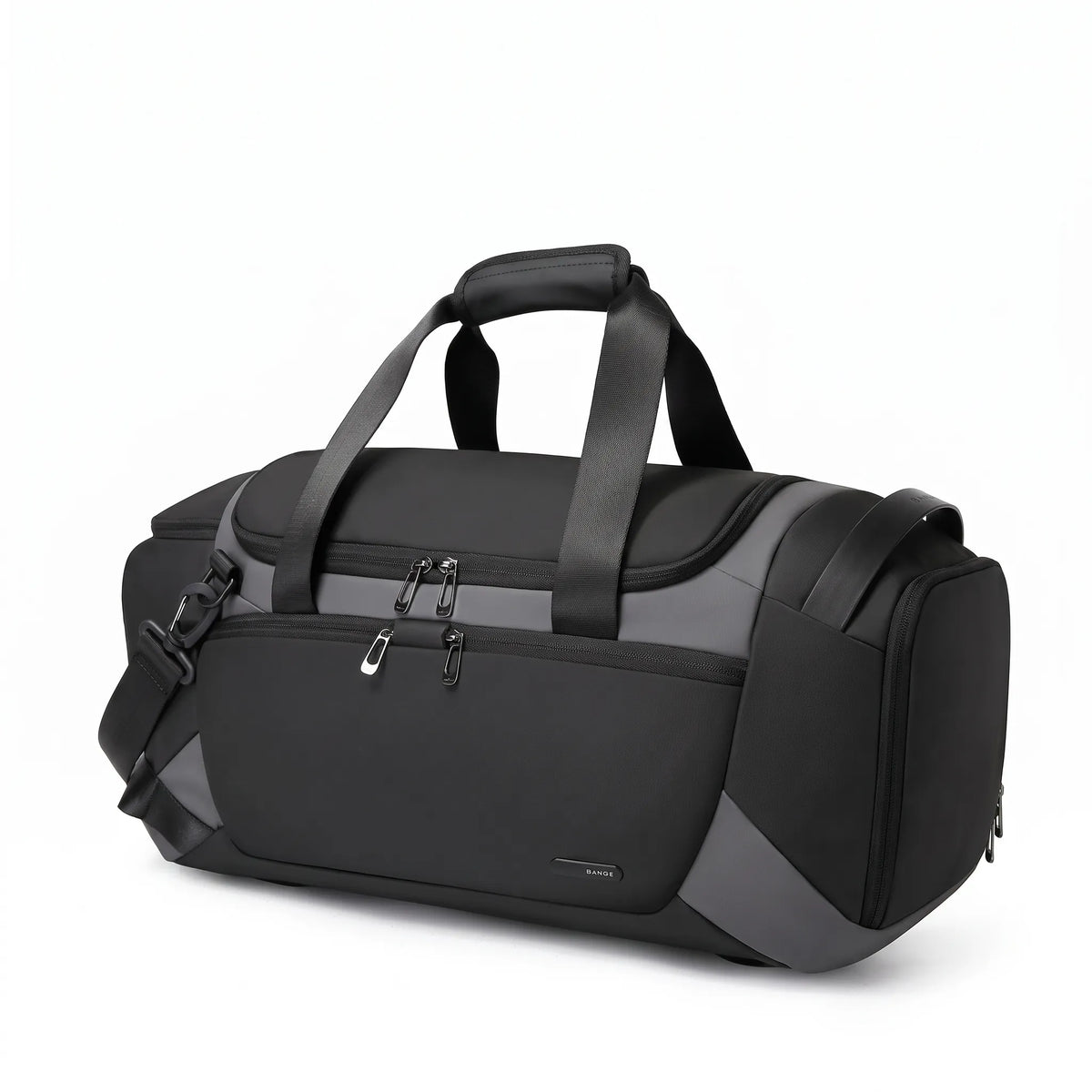 Sac de voyage homme sport, coloris gris, sur fond blanc